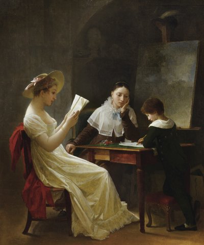 Genç Bir Eskizci, yaklaşık 1820 by Marguerite Gerard