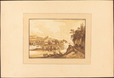 Balıkçı Tekneleri ile Manzara by Maria Catharina Prestel after Franz Edmund Weirotter