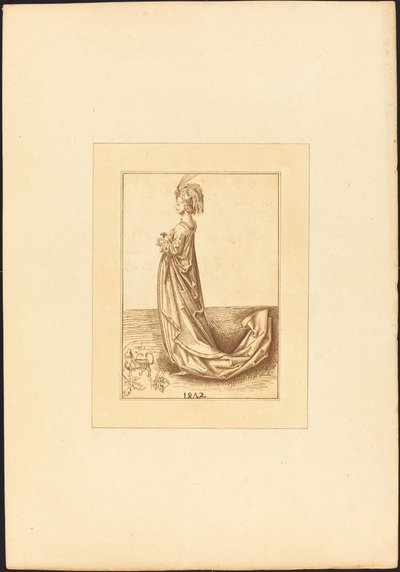 Uzun Elbiseli Bir Bayan by Maria Catharina Prestel after Martin Schongauer