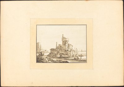Yuvarlak Kuleli Manzara by Maria Catharina Prestel after Thomas Wyck