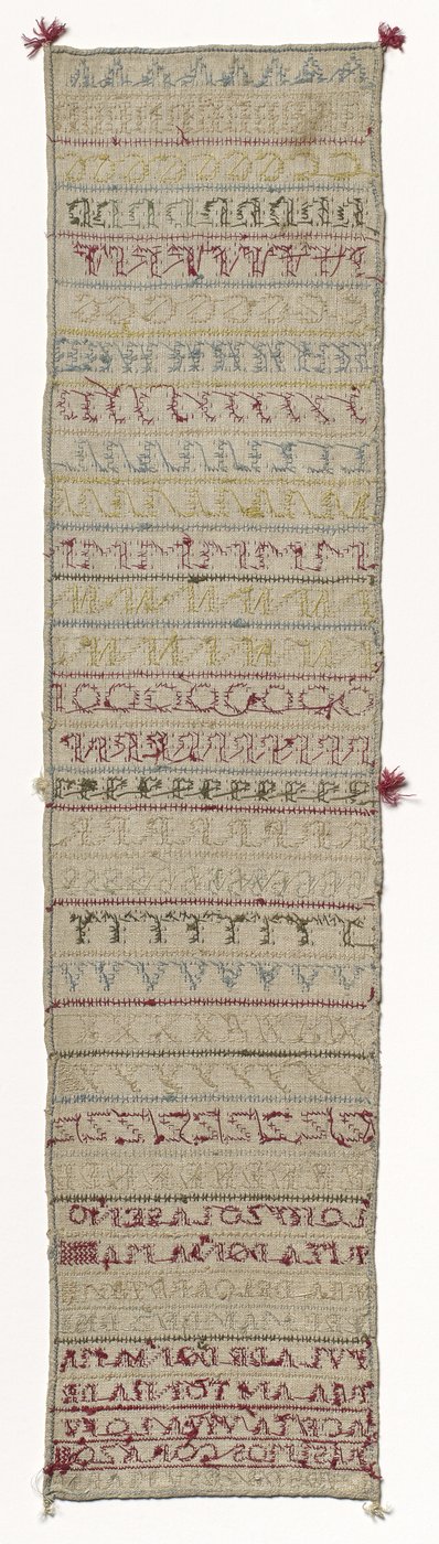 Örnekleyici, c. 1830 (keten üzerine ipek) by Maria Del Carmen Fernandez