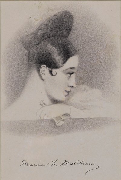 Otoportre, 1830'ların Başları. by Maria Malibran Garcia