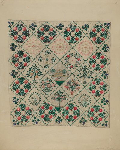 İşlemeli Aplike Yorgan by Marian Curtis Foster