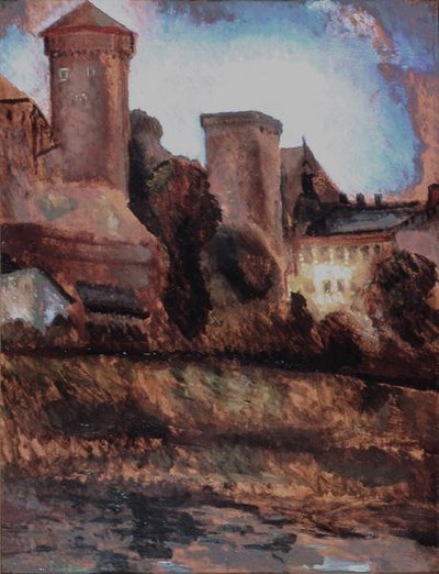 Wawel Kalesi, Krakov. c.1930 (gemideki yağ) by Marian Szczyrbula