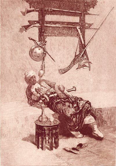 Tangier Moor (gravür) by Mariano (after) Fortuny
