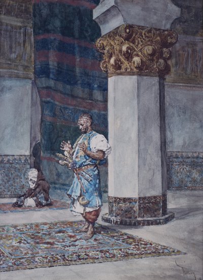 Camide namaz kılan tüccar by Mariano Fortuny y Marsal