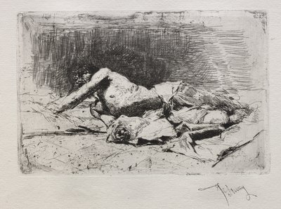 Yerde Yuvarlanan Adam by Mariano Fortuny y Marsal