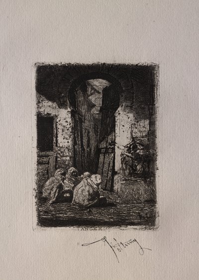 Tanca, Oturan Araplar. by Mariano Fortuny y Carbó