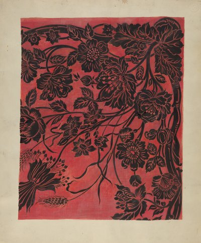 Şablonlu Masa Örtüsü, c. 1942. by Marie Alain