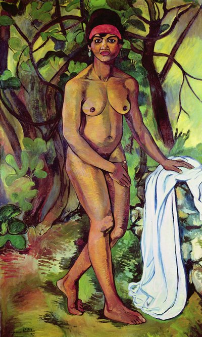 çıplak siyah kadın by Marie Clementine (Suzanne) Valadon