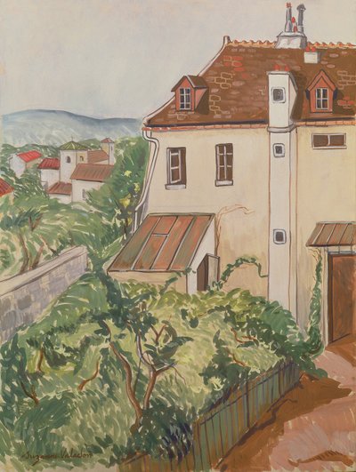 Bahçe Manzarası (kağıda wc ve kalem) by Marie Clementine (Suzanne) Valadon