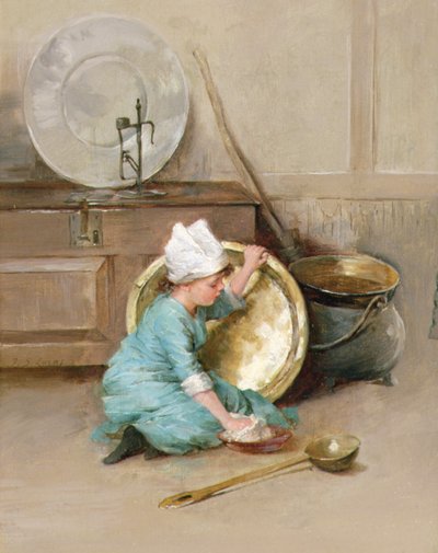 Parlatma Pirinç, c.1900 (panelde yağ) by Marie Elizabeth Seymour Lucas