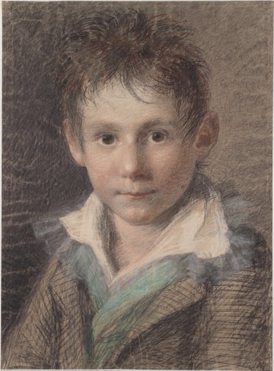 Bir çocuğun yarım boy portresi. by Marie Ellenrieder
