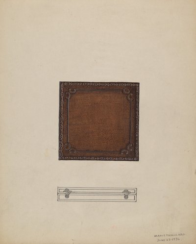 Deri Madalya Çantası, 1936. by Marie Famularo