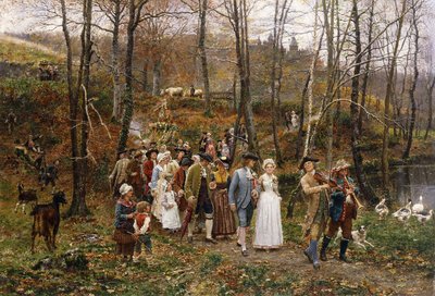 Bir Düğün Alayı, 1879 by Marie Francois Firmin Girard