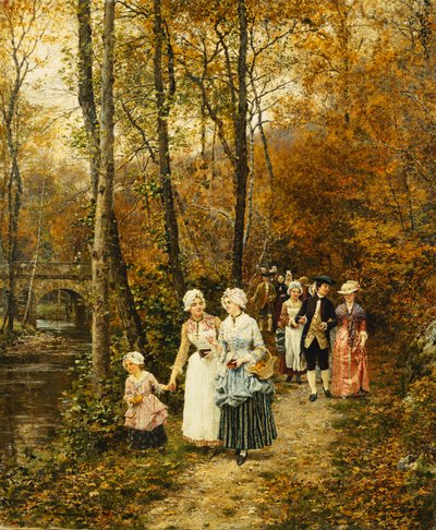 Öğleden Sonra Yürüyüşü, 1879 by Marie Francois Firmin Girard