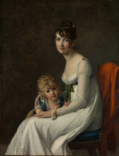 Madam Philippe Panon Desbassayns de Richemont... ve Oğlu, Eugène 1800-1859, 1802. by Marie Guilhelmine Benoist