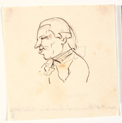 Erkek portresi. Soldaki profil. karikatür by Marie Jeanne Clemens