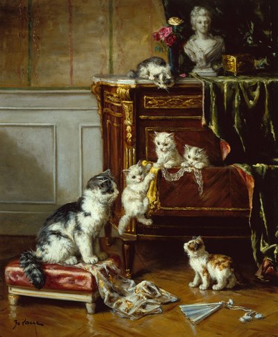 The Bottom Draw (tuval üzerine yağlı boya) by Marie Yvonne Laur