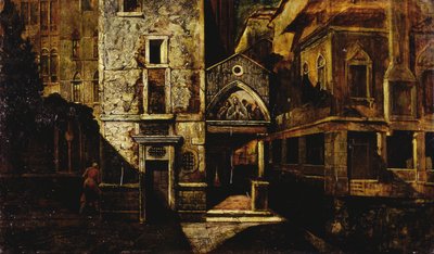 Venedik'te bir köşe, Mario de Maria, Marius Pictor'un takma adı (1852-1924), panel üzerine yağlı boya, 39,5x66,5 cm by Mario de (1852-1924) Maria