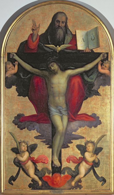 Holy Trinity (panelde mizaç) by Mariotto Albertinelli