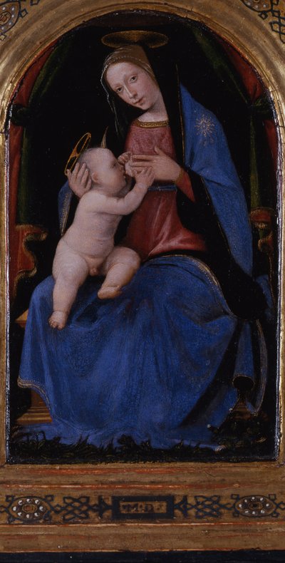 Üç Parçalı, orta panel: Enthroned Maria lactans, 1500 by Mariotto Albertinelli
