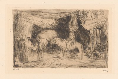Smyrna'da Çarşı by Marius Bauer (signed by artist)
