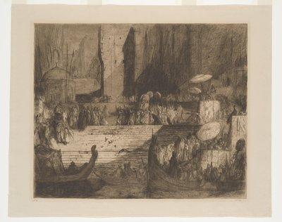 Ganj'da cenaze töreni by Marius Bauer (signed by artist)