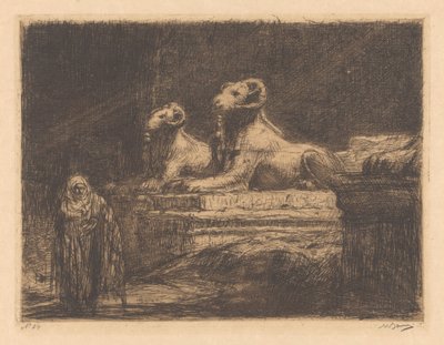 Mısır Tapınak Muhafızları by Marius Bauer (signed by artist)