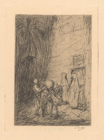Osmanlı tüccarı by Marius Bauer (signed by artist)