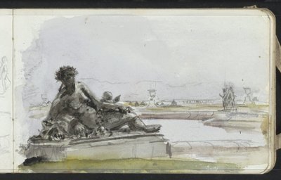 Versailles bahçesinde bir su perisi heykeli by Marius Bauer