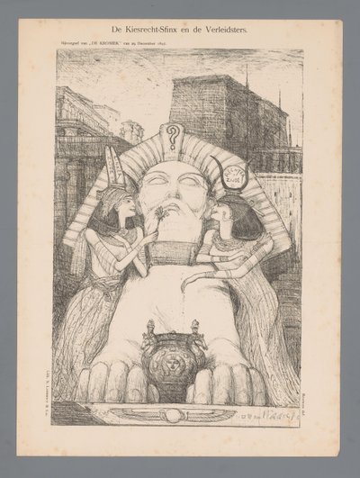 Suffrage Sfenks ve Baştan Çıkarıcılar (nesnedeki başlık) by Marius Bauer