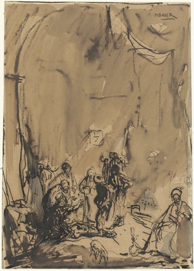 Bir grup Doğulu yoğun sohbette by Marius Bauer