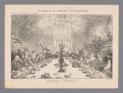 Hollandsche Drawing Company'nin Ziyafeti (nesne üzerindeki başlık) by Marius Bauer