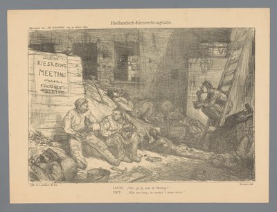 Hollandsch-Kiesrecht ajitasyonu (nesne üzerindeki başlık) by Marius Bauer