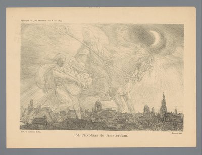 St. Nicholas Amsterdam'da (nesne üzerindeki başlık) by Marius Bauer