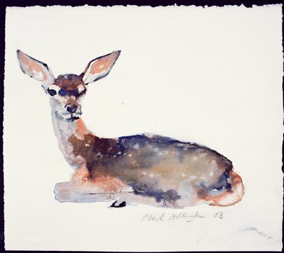 Fawn, 2003 (kağıt üzerine mürekkep ve sulu boya) by Mark Adlington