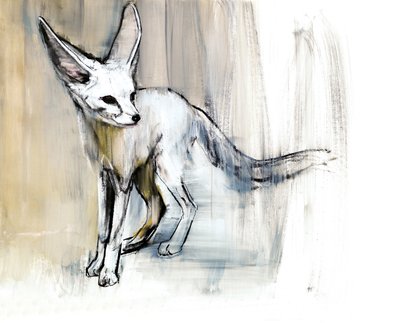 Sand Fox, 2009 (kağıt üzerinde karakalem) by Mark Adlington