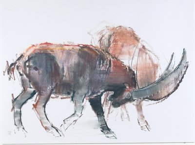 Scimitar, 2006 (kağıt üzerinde kömür ve conte) by Mark Adlington