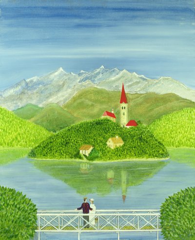 Karla Kaplı Dağlar ile Köprüdeki Aşıklar by Mark Baring