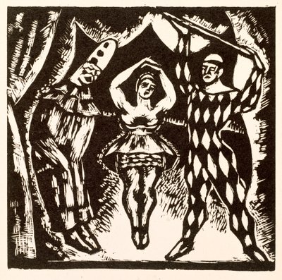 Harlequinade, Roger Fry tarafından gravür by Mark Gertler
