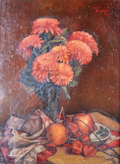Krizantem ile natürmort by Mark Gertler