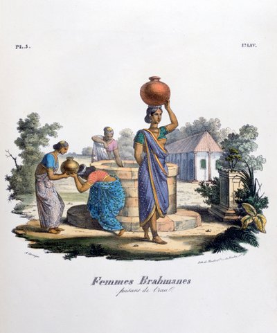 Su Toplayan Brahman Kadın, 1828 by Marlet et Cie