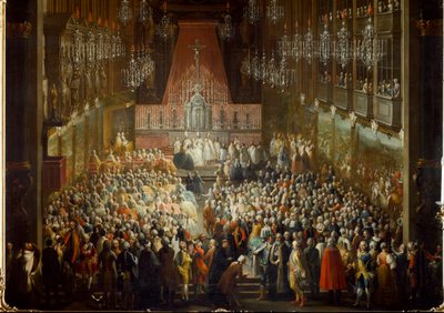 Parma Prensesi Isabella ile İmparator II. Joseph'in 06/10/1760 tarihli Düğün Töreni. Detay (resim) by Martin (and studio) Mytens or Meytens