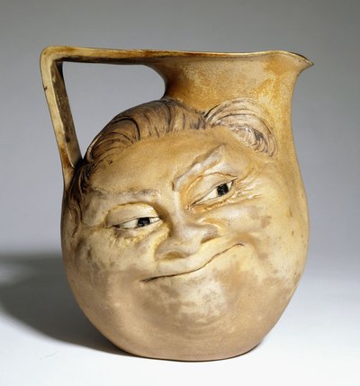 Esprili bir yüze sahip bir Martin Brothers grotesk sürahisi, 1898 by Martin Brothers