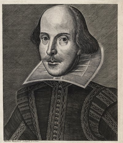 "Martin Droeshout tarafından temsil edilen William SHAKESPEARE (1564-1616) by Martin Droeshout