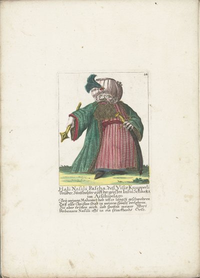 De dwerg Hali Nasili Paşa, yaklaşık 1710 Hali Nasili Paşa, kardeşi Visir Knupperli, Arshipelago