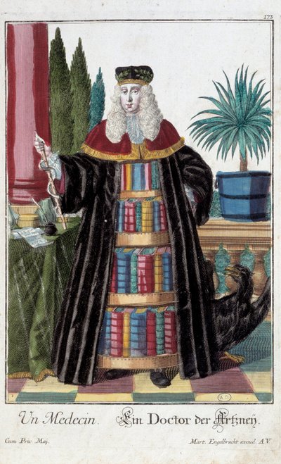 Metier : Doktor. Martin Engelbrecht (1684-1756), “Manouvries habilles'in yeni meclisi”nde gravür, 18. yüzyıl, Almanya. Paris, Dekoratif Sanatlar by Martin Engelbrecht
