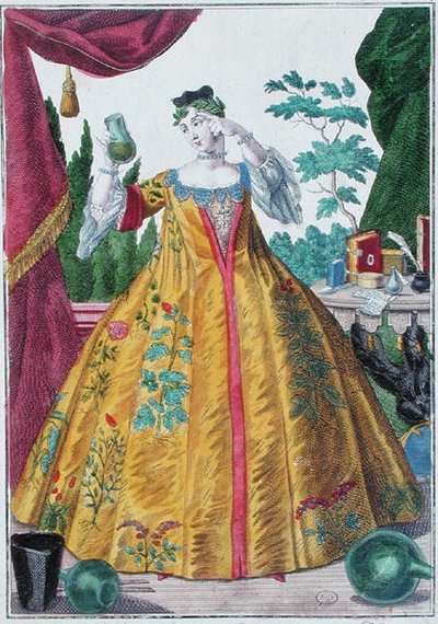 Doktorun Karısı, c.1735 (renkli gravür) by Martin Engelbrecht