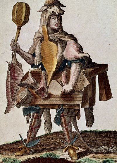 Kasap, Assemblage des nouveau manouvries habilles Martin Engelbrecht (1684-1756), Almanya